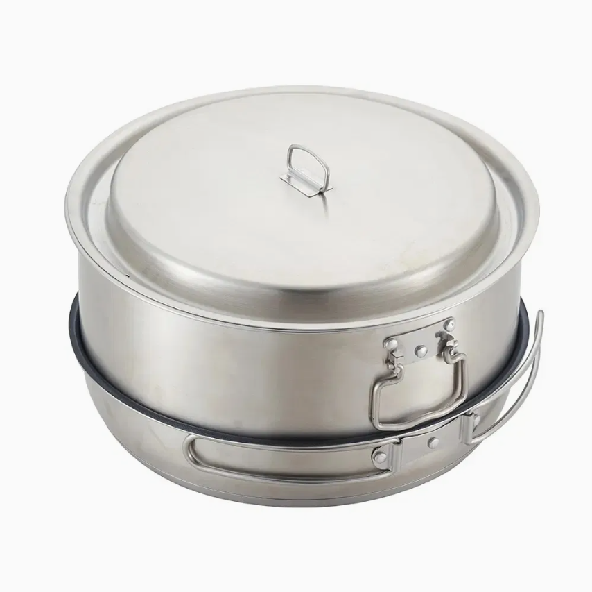 11PCS Stainless Steel Camping Cookware Set with Frying Pan for Picnic Hiking Camping Travel