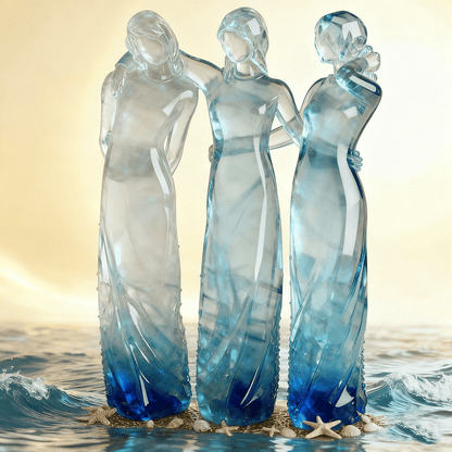 💖🔥LAST DAY 49 % OFF👩🏻‍🤝‍👩🏻Sisters by My Side, Celebrates Friendships Three Sisters Sculpture🎁Christmas, Thanksgiving Day, Birthday Gifts