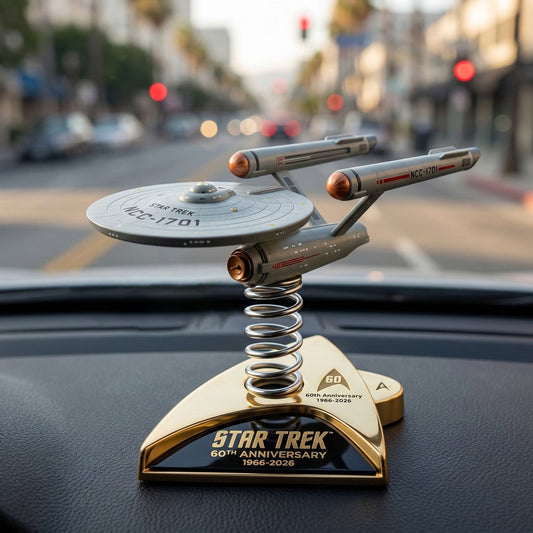 Star Trek 60th Anniversary Enterprise Dashboard Bobblehead