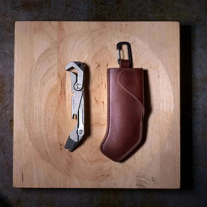 🛠️PICHI X2S Titanium Multitool | Includes Cow Leather Holster with Pocket Clip & 4 No.11 High-Carbon Tactical Steel Blades