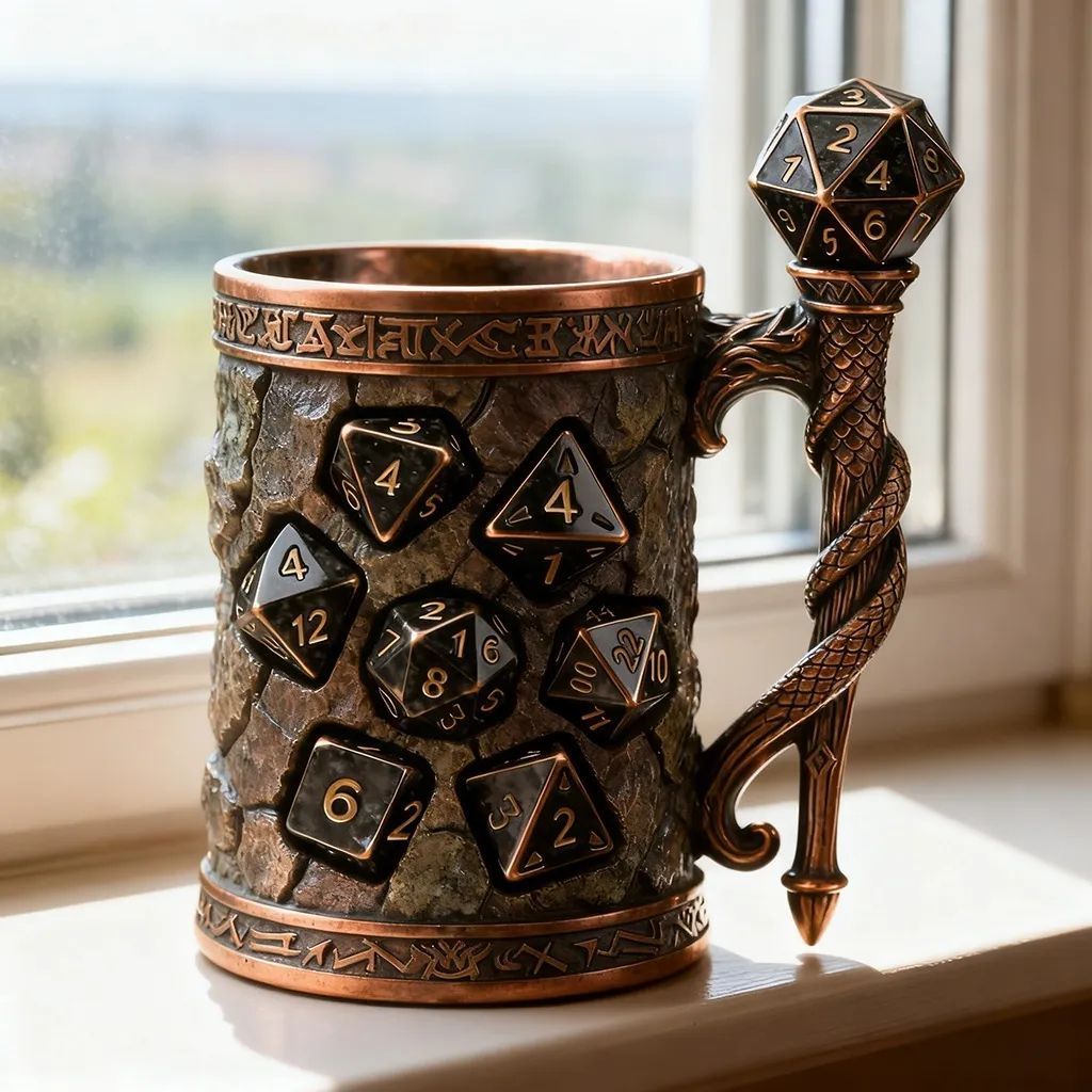 D20 Dragon Mage Mug