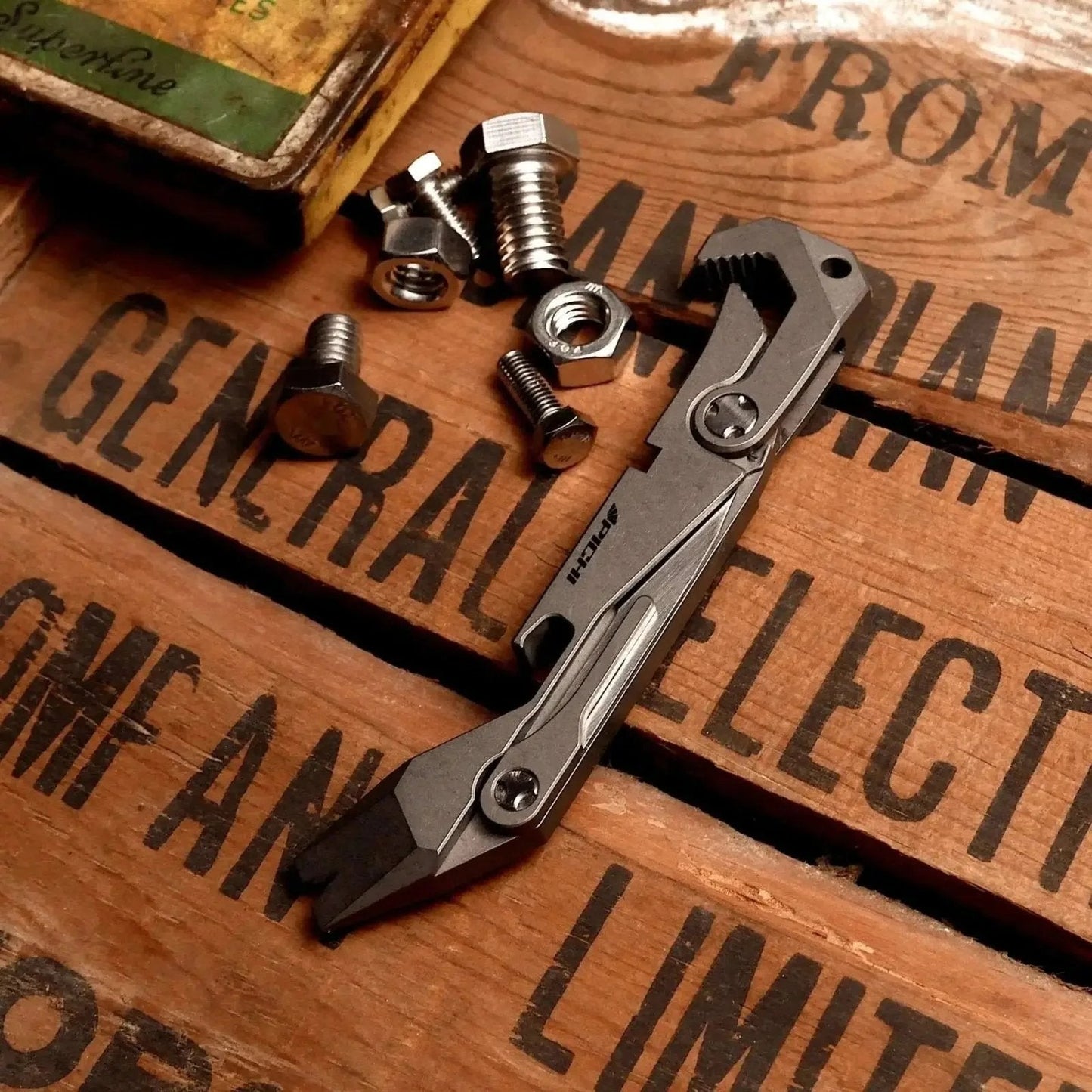 🛠️PICHI X2S Titanium Multitool | Includes Cow Leather Holster with Pocket Clip & 4 No.11 High-Carbon Tactical Steel Blades