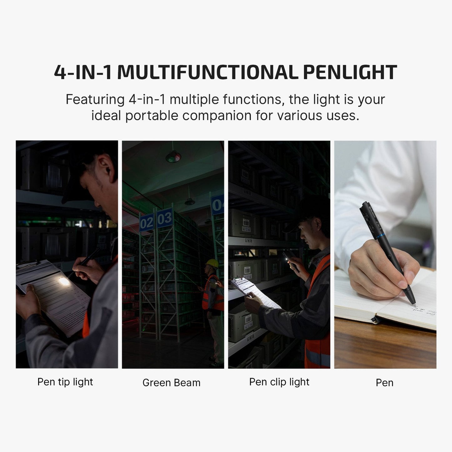 ✍️Multifunctional Pen Light with 120 Lumens & Green Laser