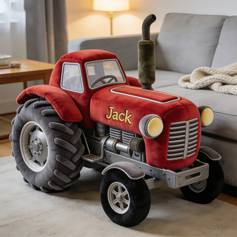 🚜 Personalized Tractor Throw Pillow