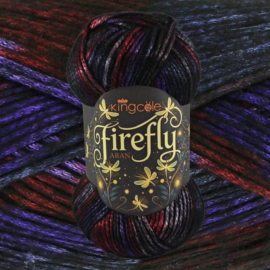 🔥LAST DAY 49% OFF - 🧶Aran Wool ‘Firefly’ Iridescent Shimmer Yarn: A Touch of Magic in Every Stitch💫