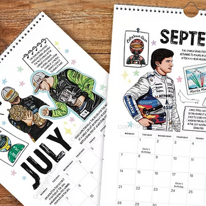 🔥LAST DAY 50% OFF - 🏎️📅F1 Scrapbook Race Calendar 2026 — The Ultimate Fan’s Race-Ready Wall Calendar
