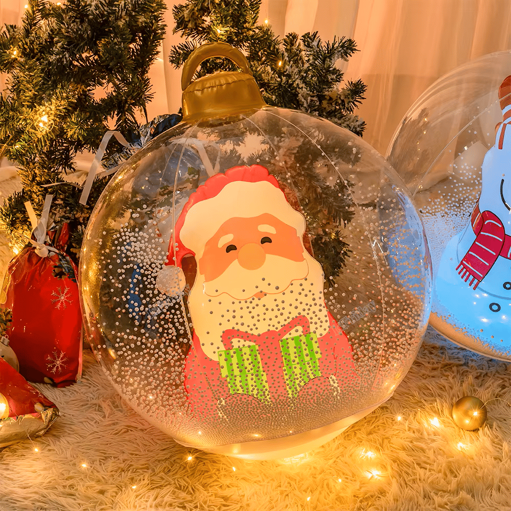 🎄24 Inch Glowing Christmas Ball, Outdoor Decoration With LED Lights