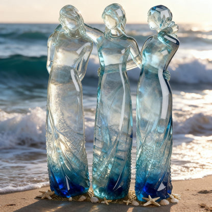 💖🔥LAST DAY 49 % OFF👩🏻‍🤝‍👩🏻Sisters by My Side, Celebrates Friendships Three Sisters Sculpture🎁Christmas, Thanksgiving Day, Birthday Gifts