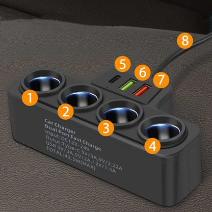 🔥Hot Sale Offers-7-in-1 Cigarette Lighter Adapter