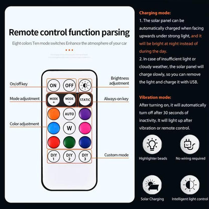 🔥Last Day 50% OFF - Solar Car Roof RGB Strobe Light