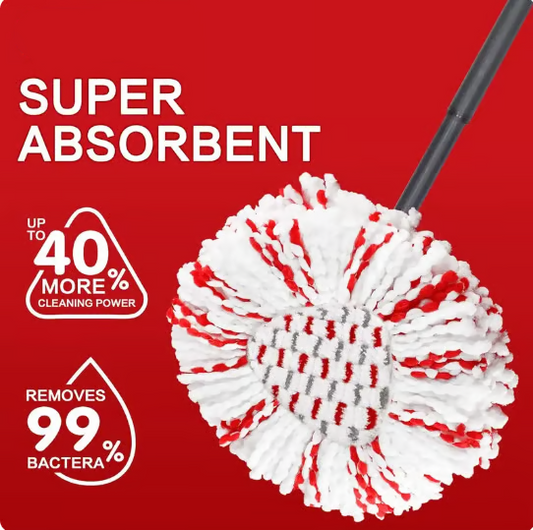 🔥 LAST DAY 49% OFF🔥 2026 Upgraded Spin Mop Heads with Scrubbing Pad