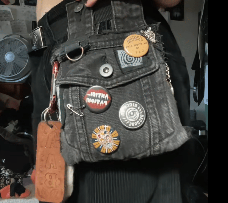 🔥Last Day 50% OFF - Handcrafted Punk Denim Waist Bag