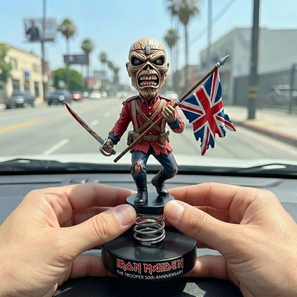 Iron Maiden 50th Anniversary Car Dashboard Bobblehead