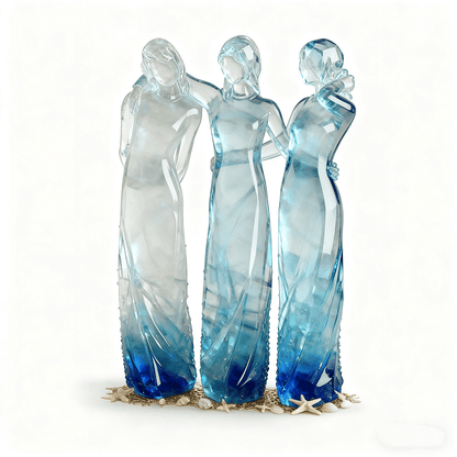 💖🔥LAST DAY 49 % OFF👩🏻‍🤝‍👩🏻Sisters by My Side, Celebrates Friendships Three Sisters Sculpture🎁Christmas, Thanksgiving Day, Birthday Gifts
