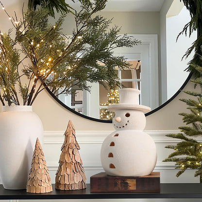 🎅Limited Edition, Only 100 Sets Left!Christmas Bestsellers ⛄-Handmade Terracotta Snowman Figurines (Free Shipping!)