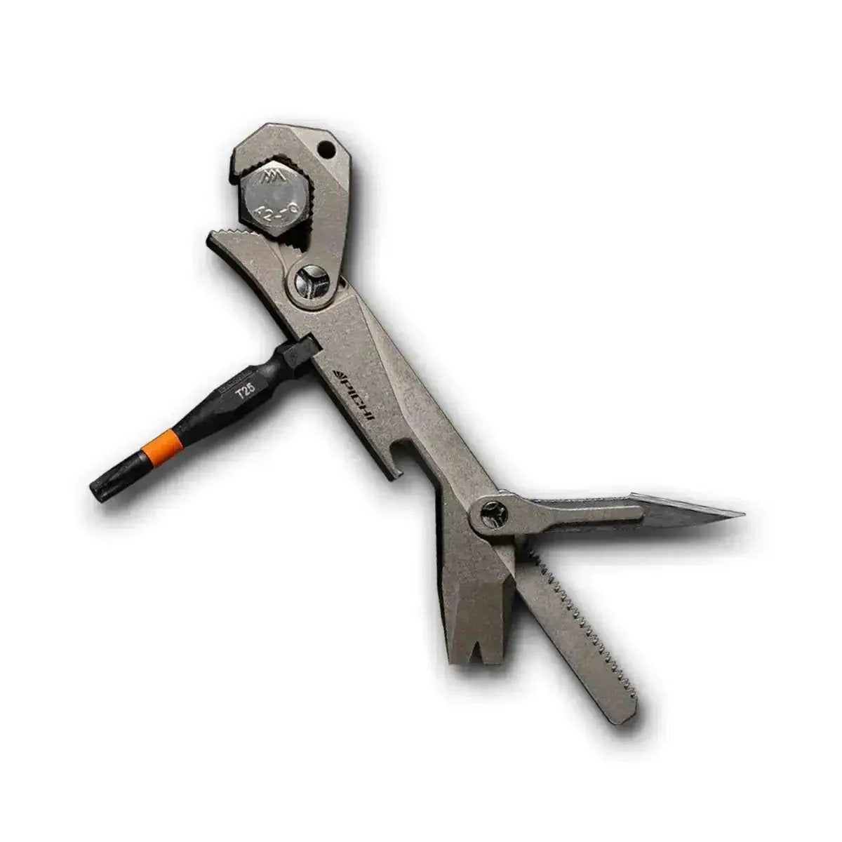 🛠️PICHI X2S Titanium Multitool | Includes Cow Leather Holster with Pocket Clip & 4 No.11 High-Carbon Tactical Steel Blades