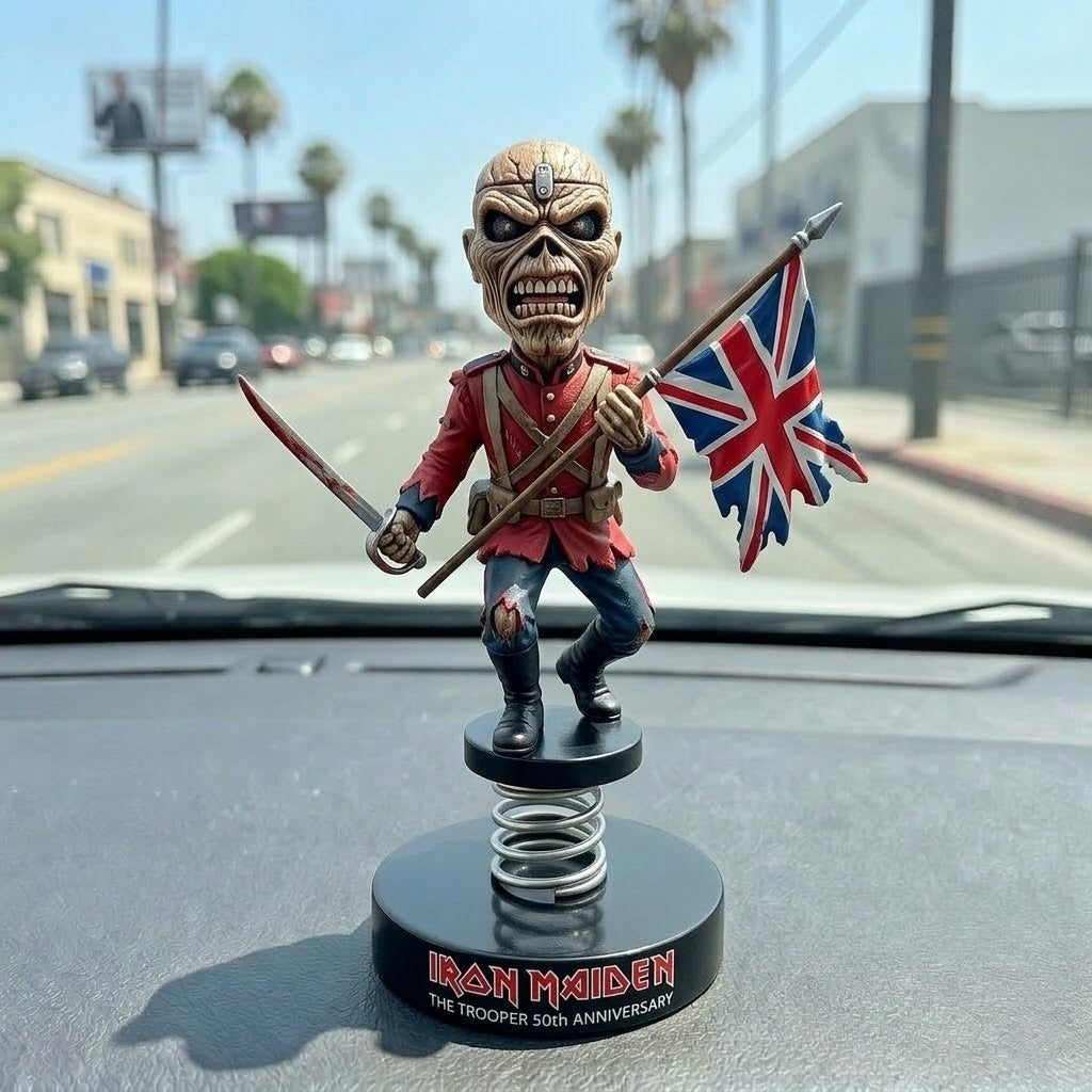Iron Maiden 50th Anniversary Car Dashboard Bobblehead