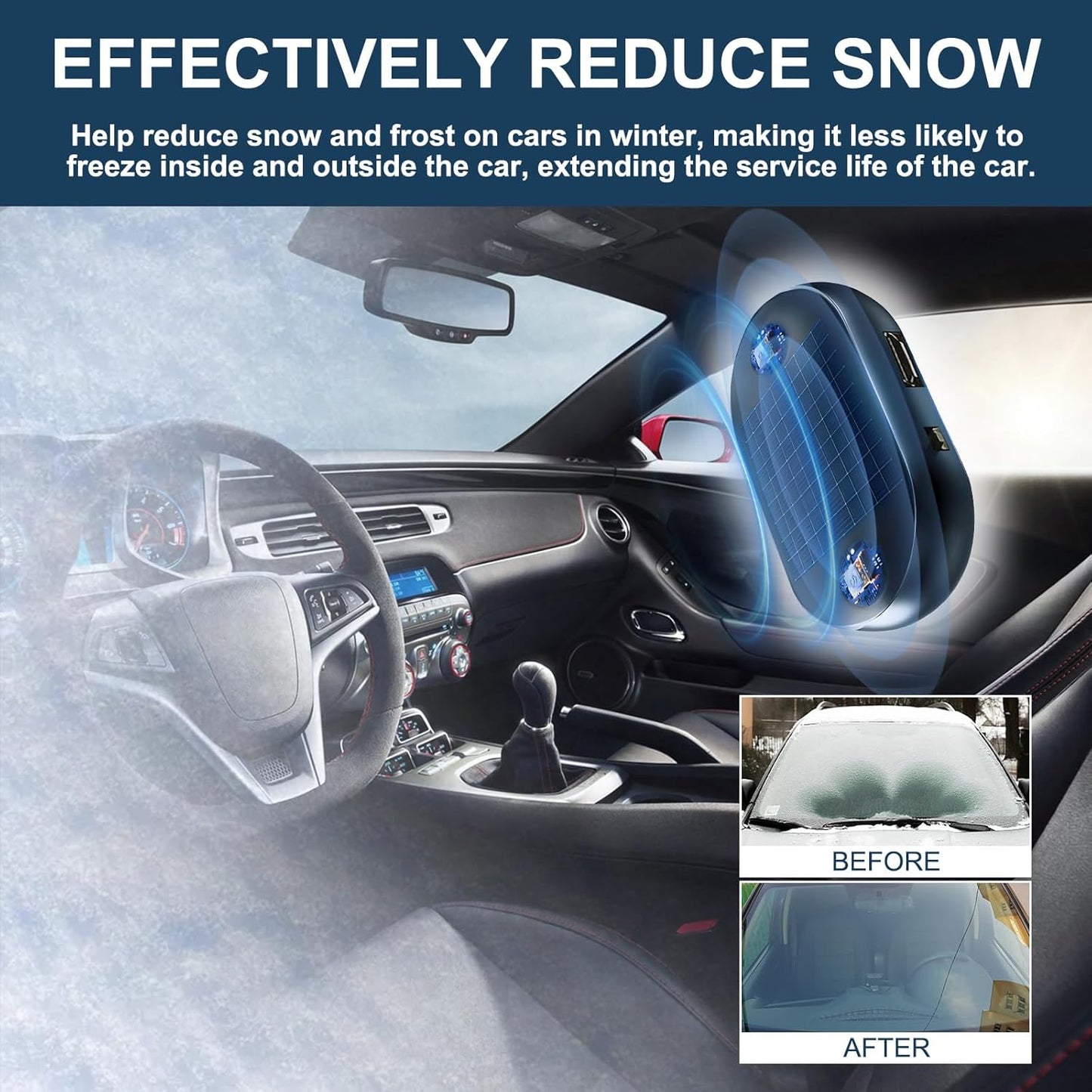 🏆10K+ SOLD LAST WEEK! - ❄️2025 Newest Electromagnetic Snow and Ice Prevention Device (Solar Powered)